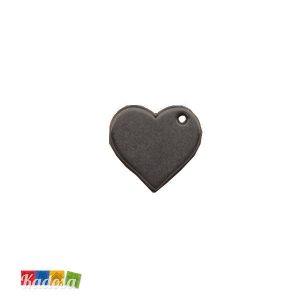 1 Ciondolo Charms Cuore Gun Metal 20x20mm