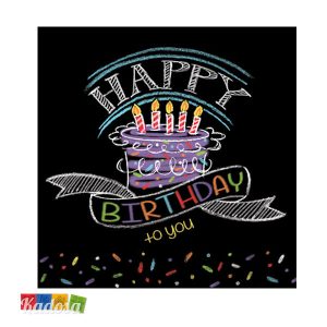 16 Tovaglioli BLACK BIRTHDAY