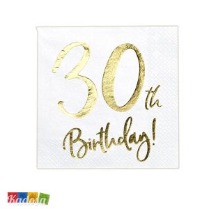 20 Tovaglioli di Auguri 30 Anni ORO
