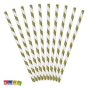 Cannucce Carta Spirale Oro Metal – 10 pz